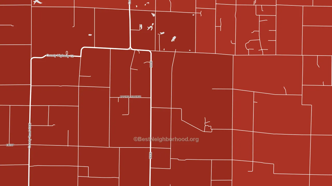 Round Prairie, IL block-group political-lean map
