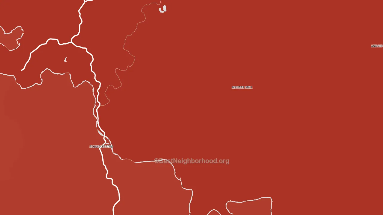 Round Spring, MO block-group political-lean map