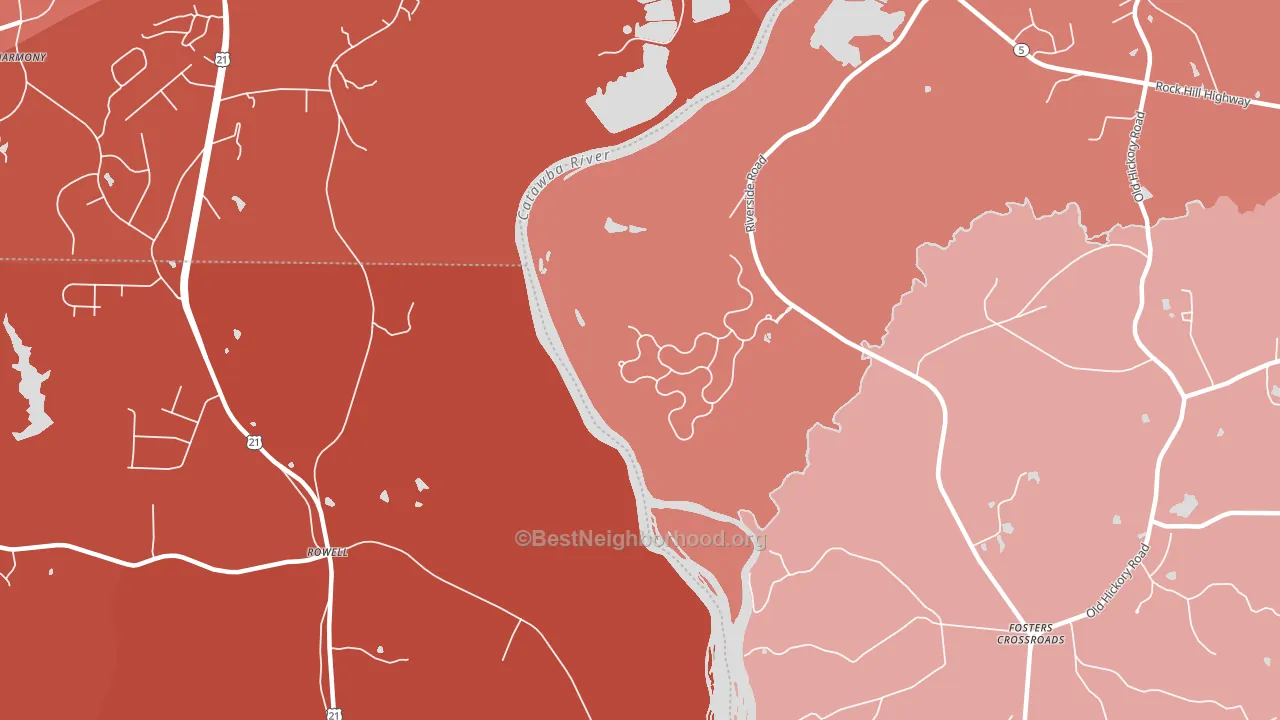 Rowell, SC block-group political-lean map