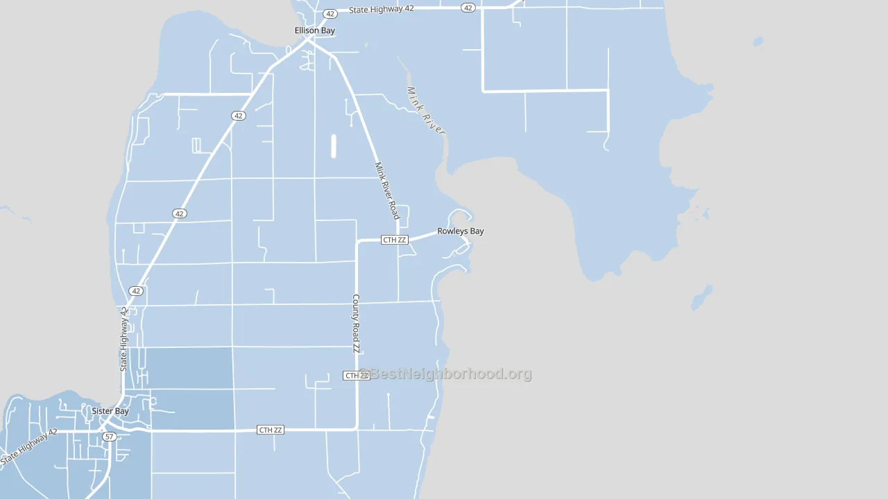 Rowleys Bay, WI block-group political-lean map