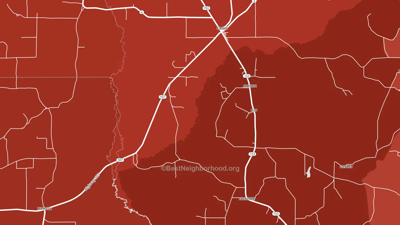 Roy, LA block-group political-lean map