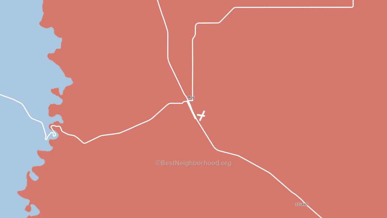 Roy, NM block-group political-lean map