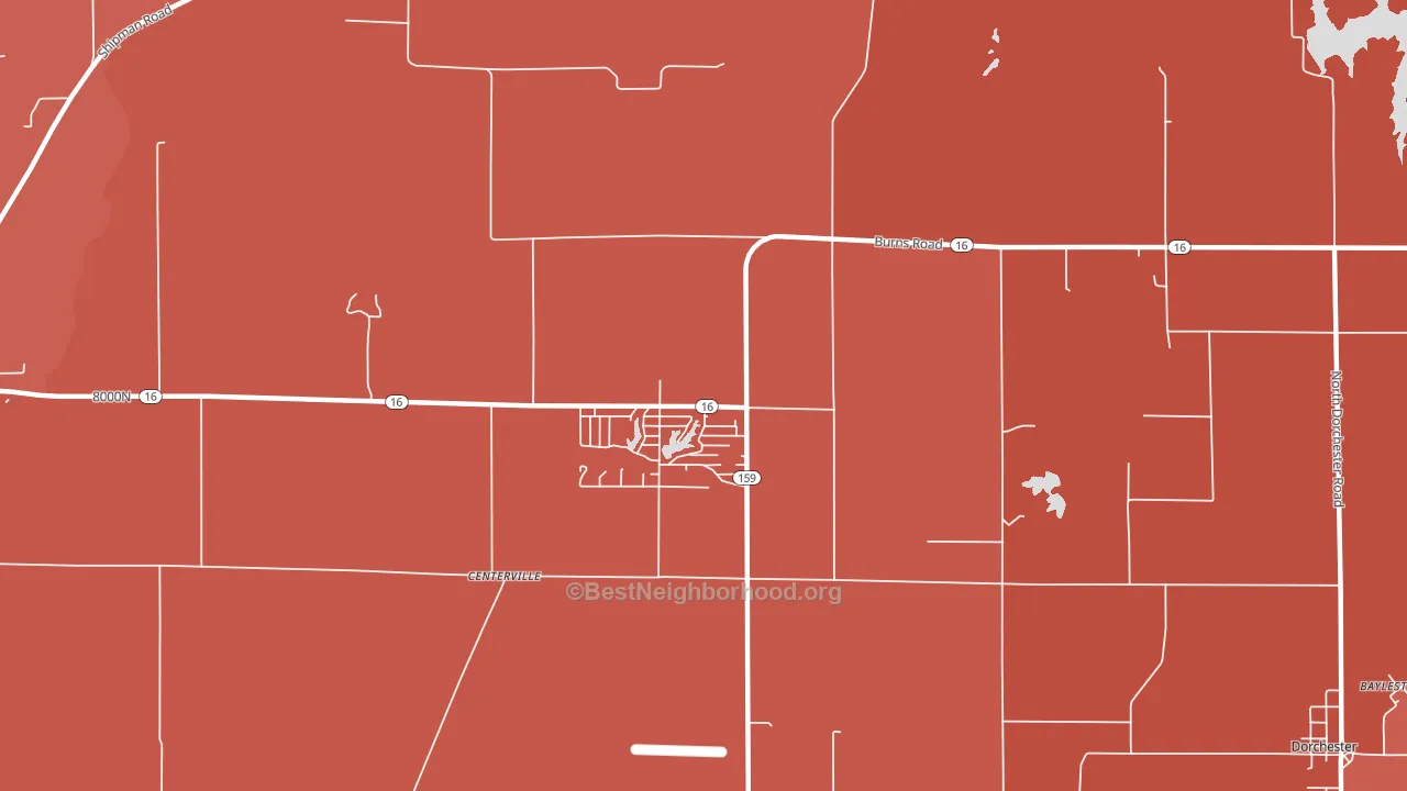 Royal Lakes, IL block-group political-lean map