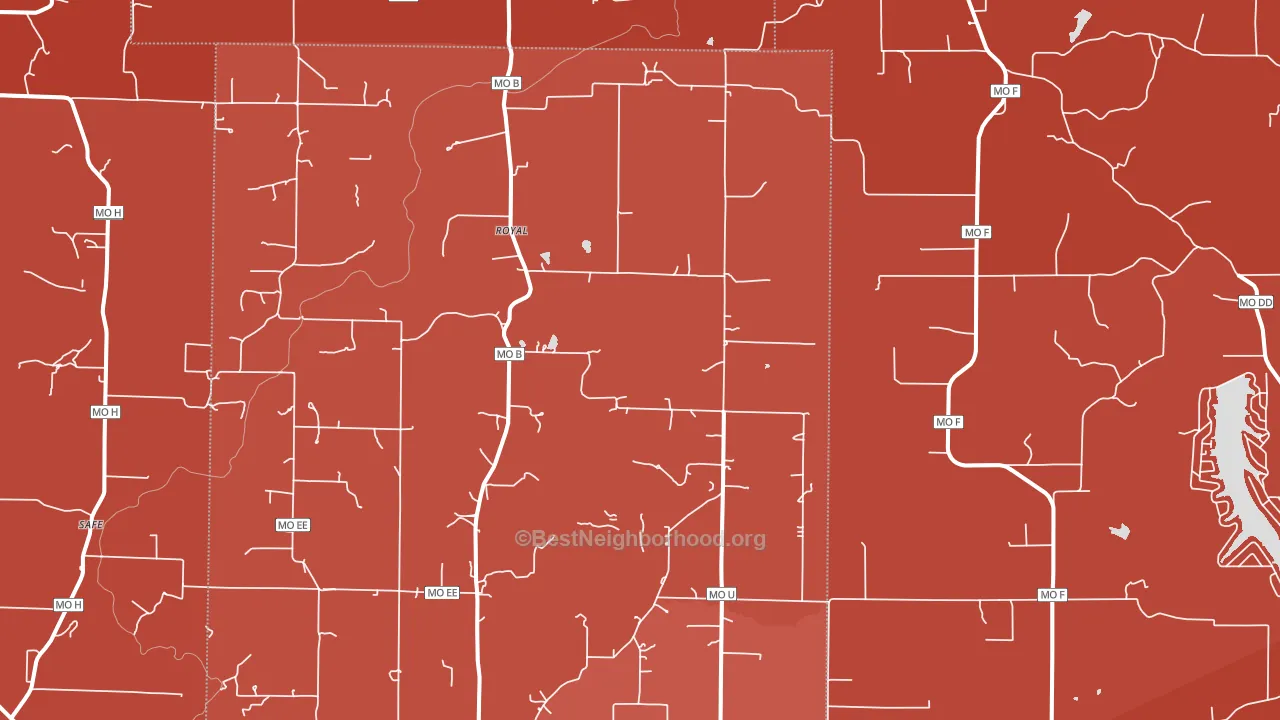 Royal, MO block-group political-lean map