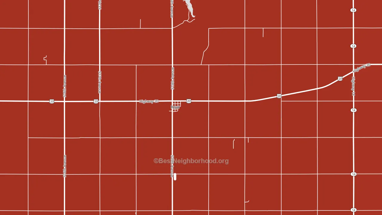 Royal, NE block-group political-lean map