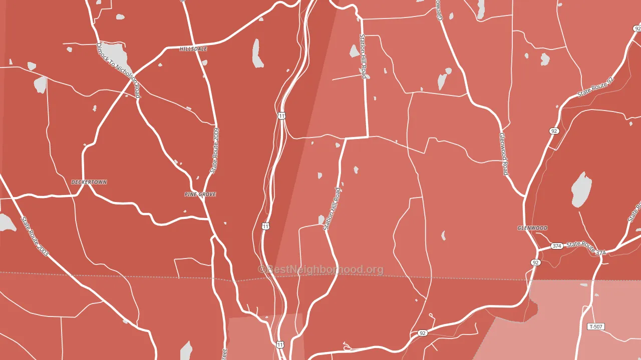 Royal, PA block-group political-lean map