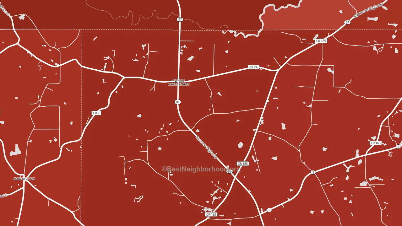 Royals Crossroads, FL block-group political-lean map