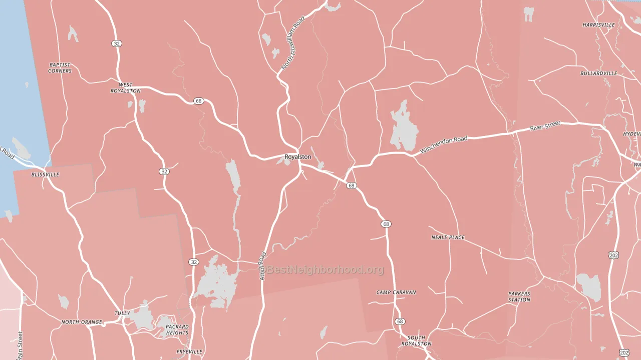 Royalston, MA block-group political-lean map
