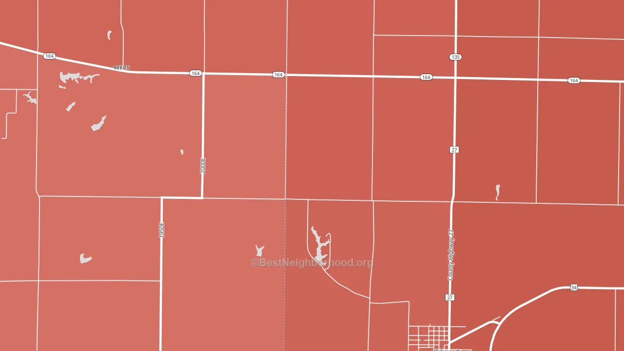 Rozetta, IL block-group political-lean map