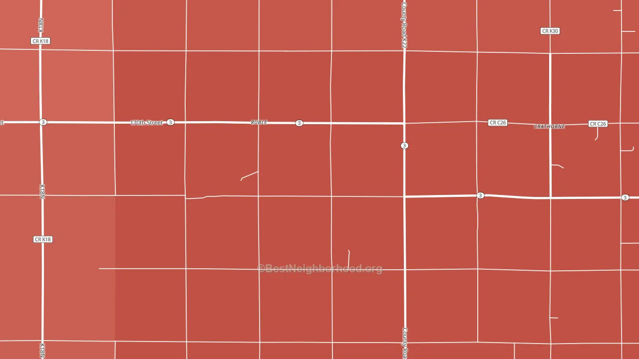 Ruble, IA block-group political-lean map