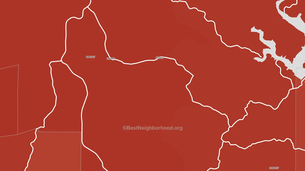 Ruble, MO block-group political-lean map