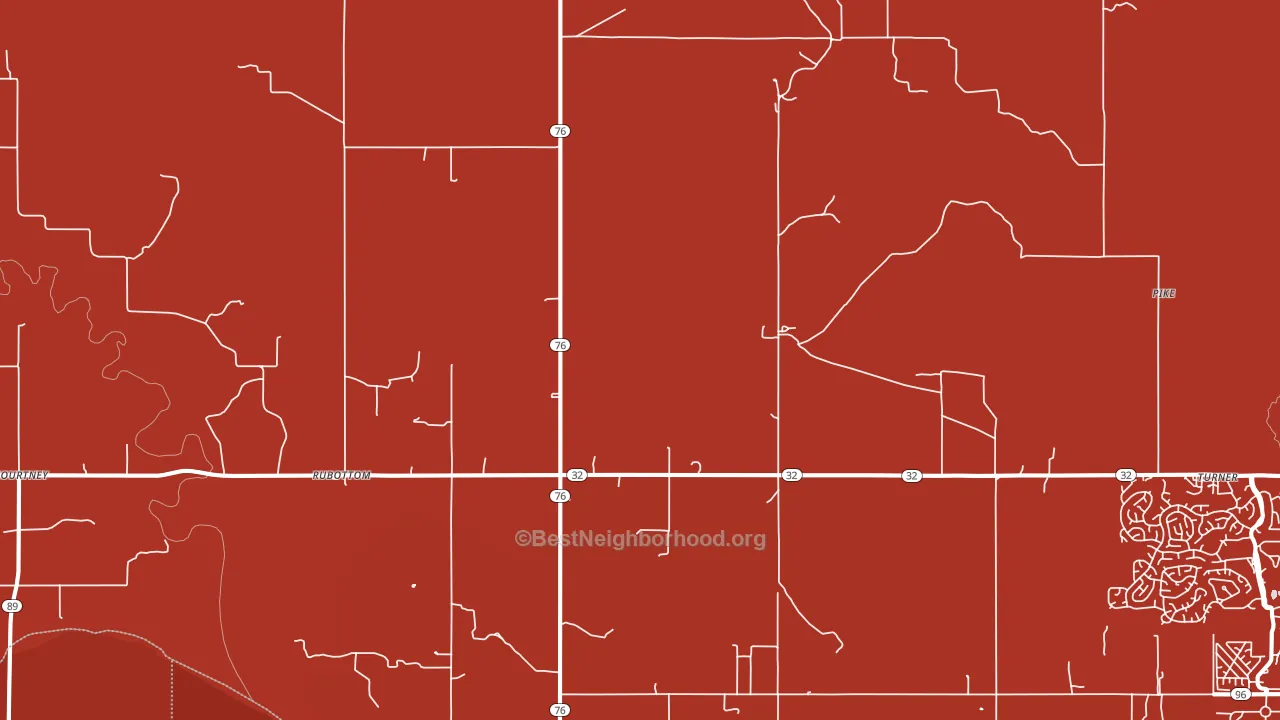 Rubottom, OK block-group political-lean map