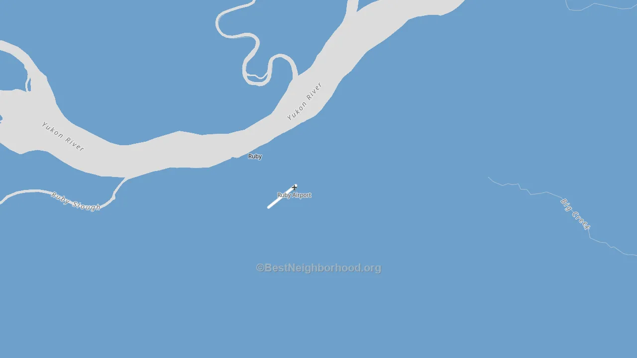 Ruby, AK block-group political-lean map
