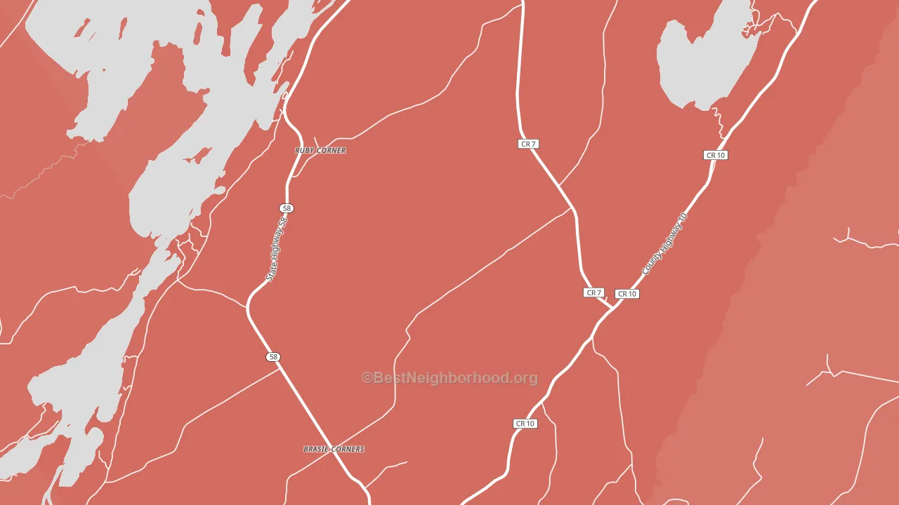 Ruby Corner, NY block-group political-lean map