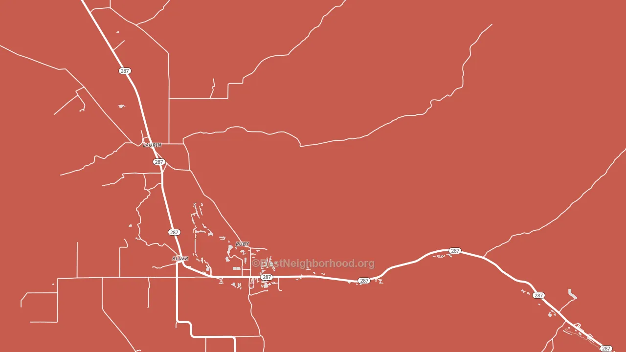 Ruby, MT block-group political-lean map