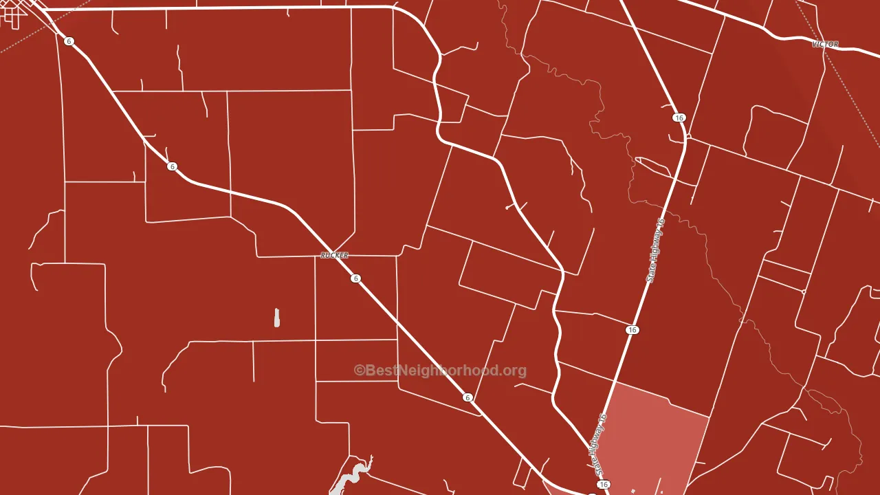 Rucker, TX block-group political-lean map