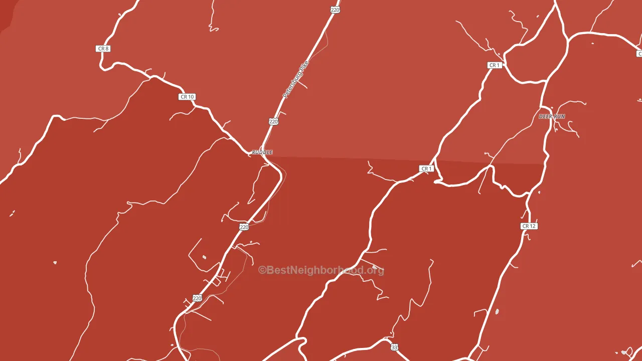 Ruddle, WV block-group political-lean map