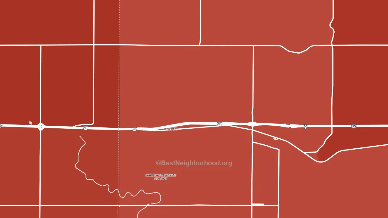 Ruff, WA block-group political-lean map
