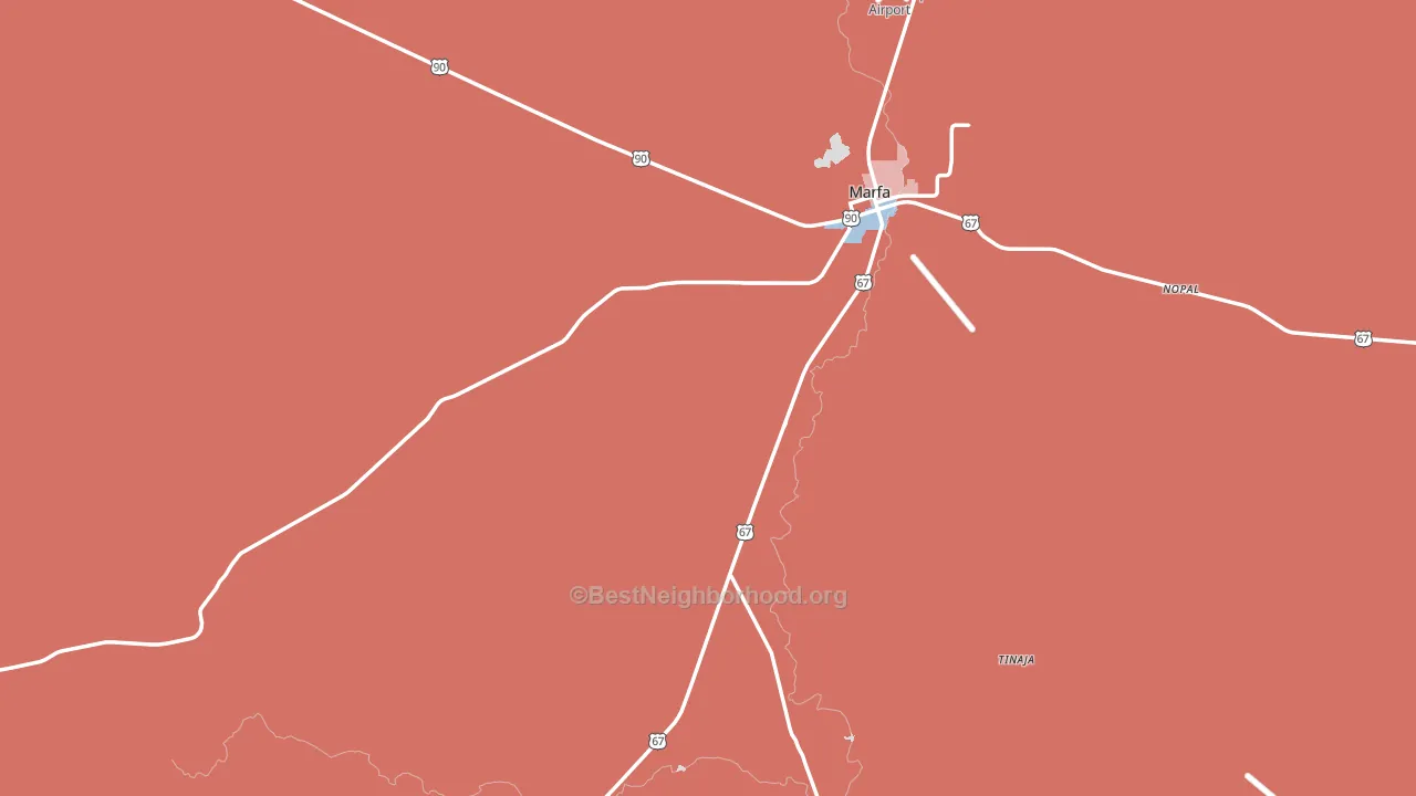 Ruidosa, TX block-group political-lean map