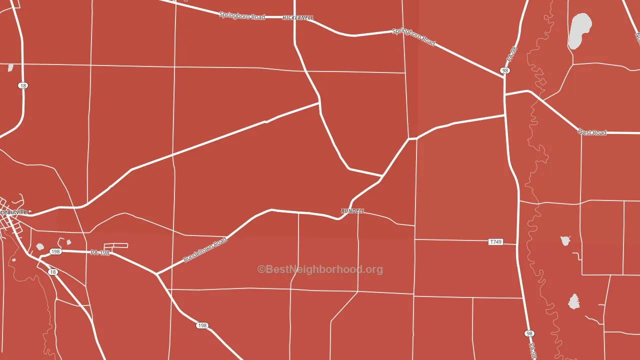 Rundell, PA block-group political-lean map