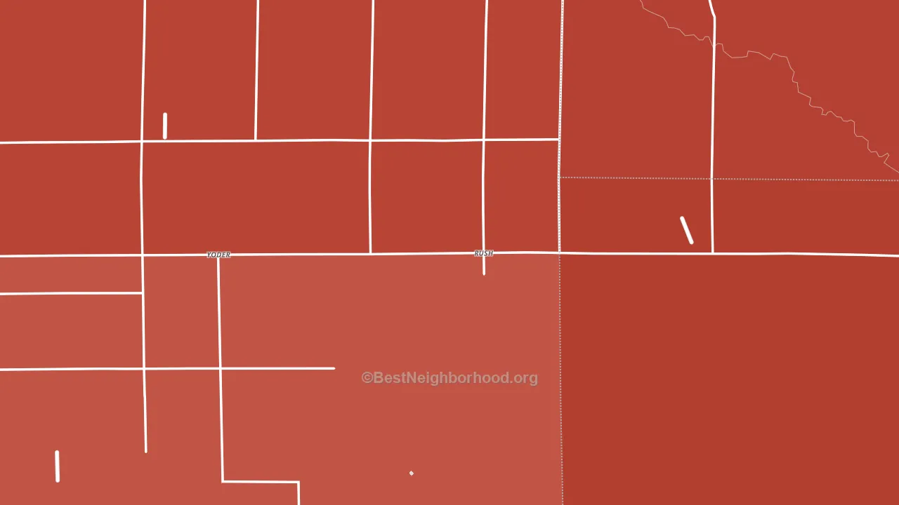 Rush, CO block-group political-lean map