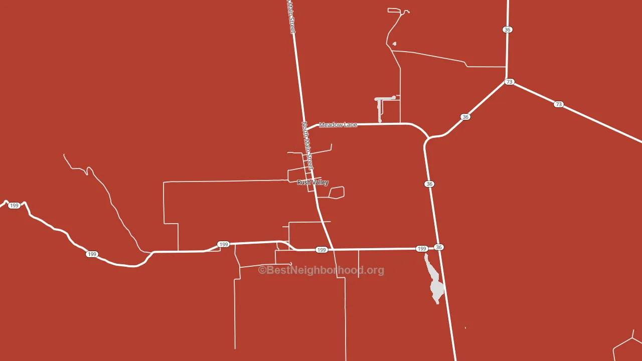 Rush Valley, UT block-group political-lean map