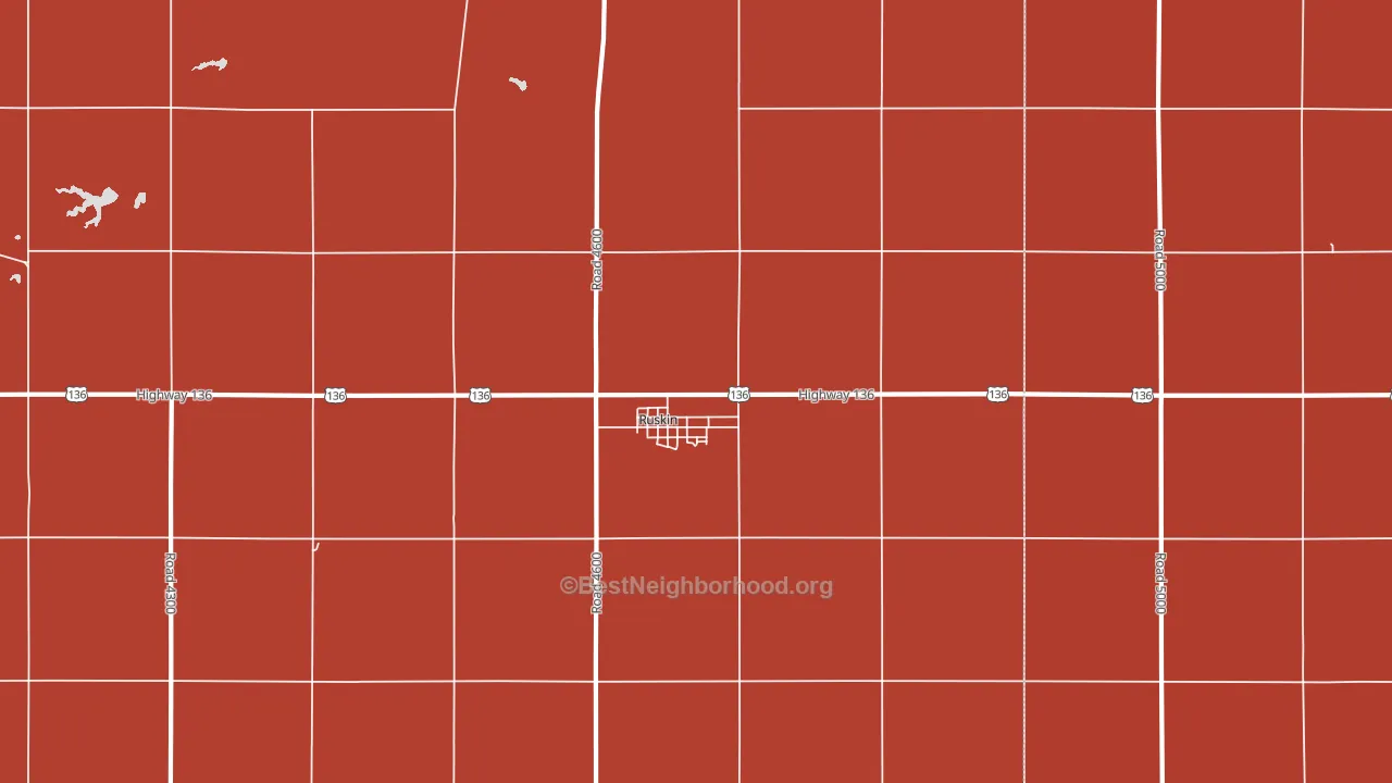 Ruskin, NE block-group political-lean map