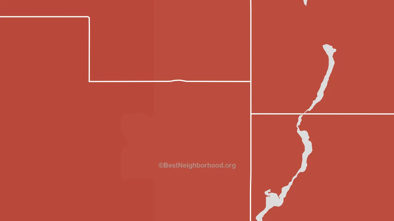 Ruso, ND block-group political-lean map