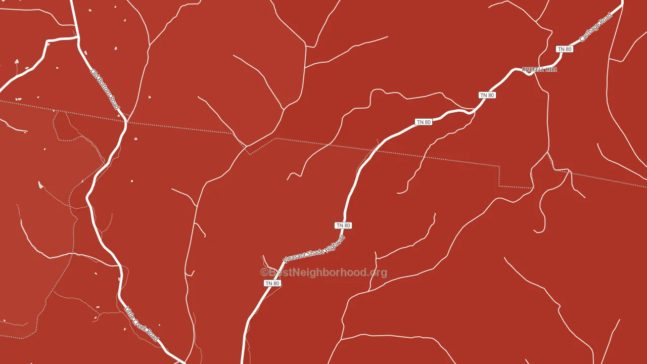 Russell Hill, TN block-group political-lean map