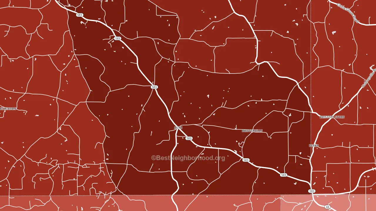 Ruth, MS block-group political-lean map