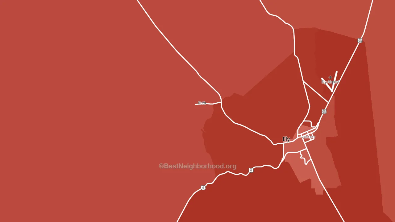 Ruth, NV block-group political-lean map