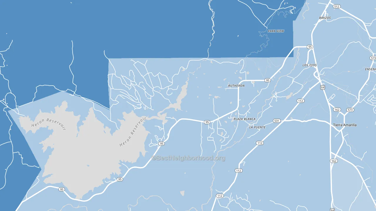 Rutheron, NM block-group political-lean map