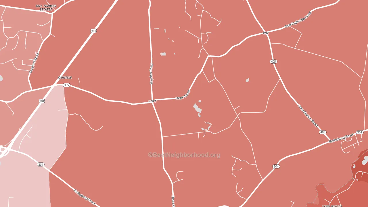 Ruthsburg, MD block-group political-lean map