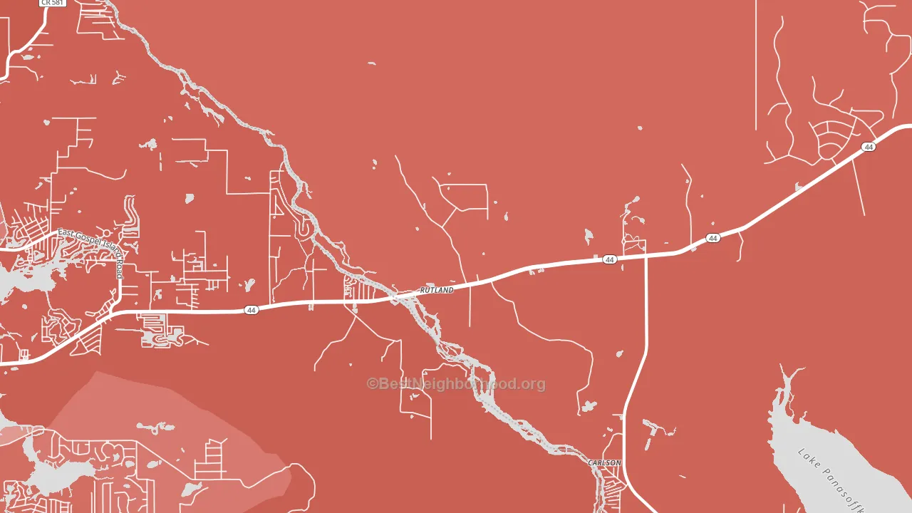 Rutland, FL block-group political-lean map