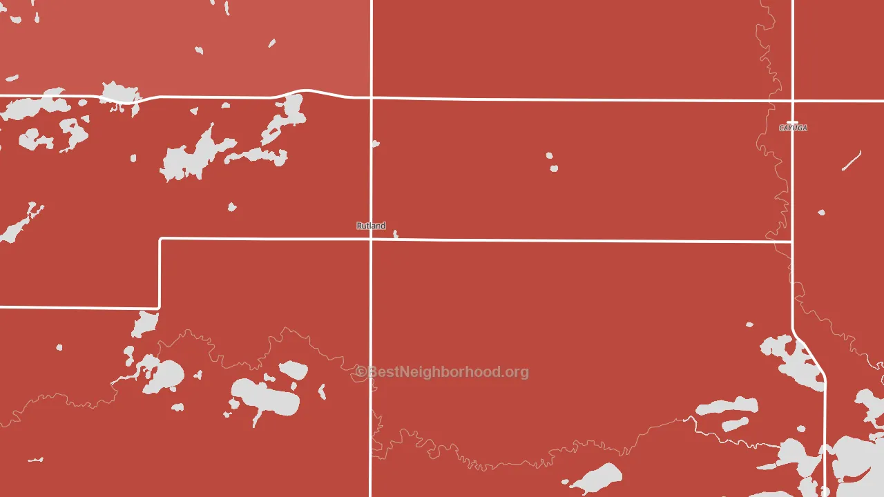 Rutland, ND block-group political-lean map