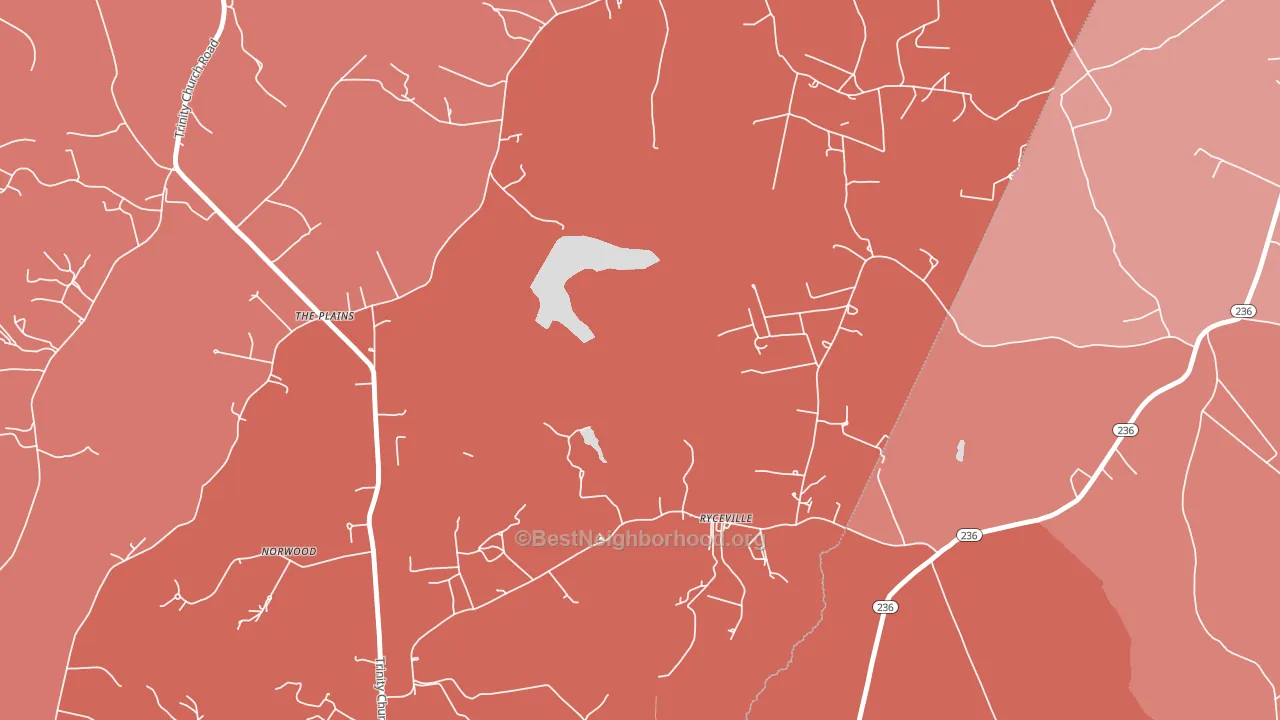 Ryceville, MD block-group political-lean map