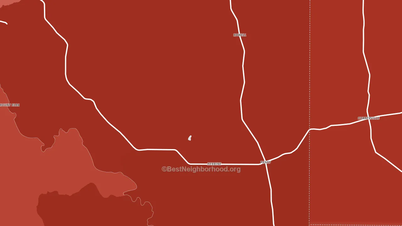 Rye, AR block-group political-lean map