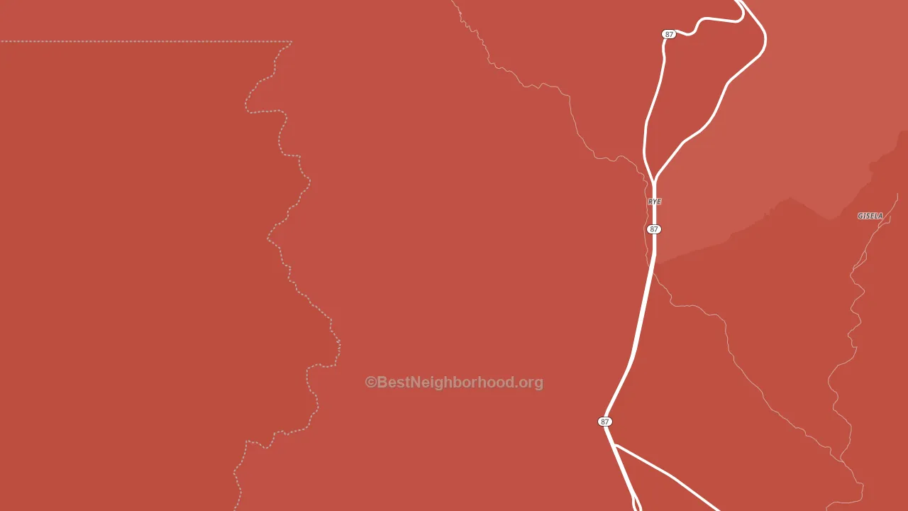 Rye, AZ block-group political-lean map