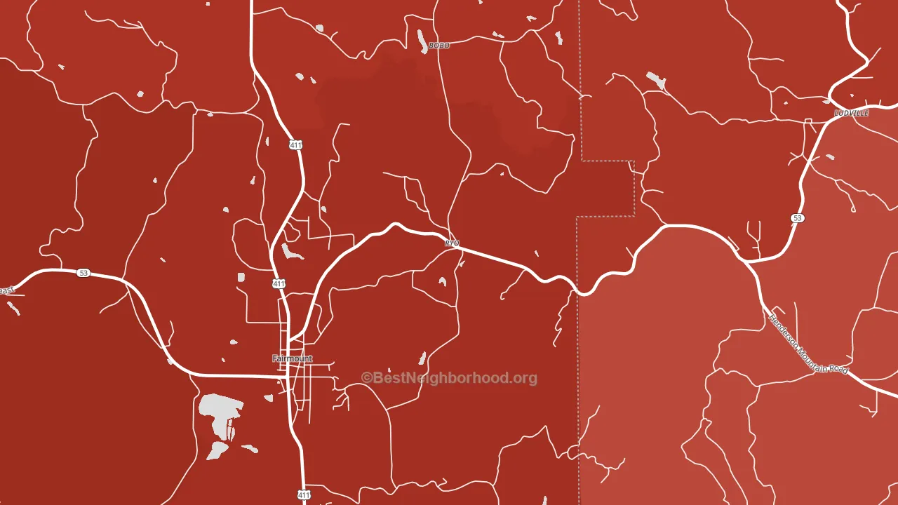 Ryo, GA block-group political-lean map