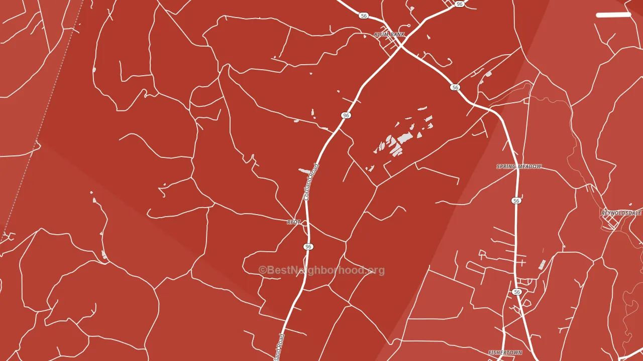 Ryot, PA block-group political-lean map