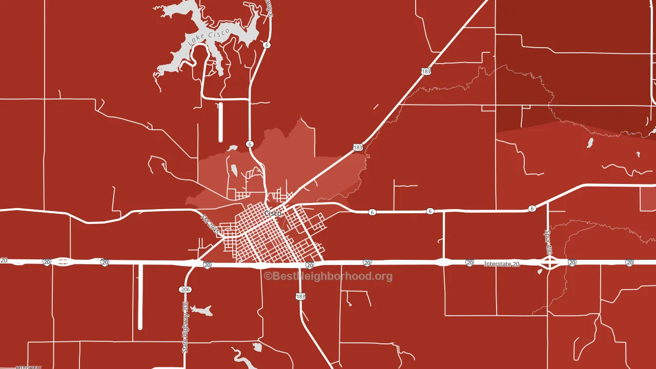 Sabanno, TX block-group political-lean map