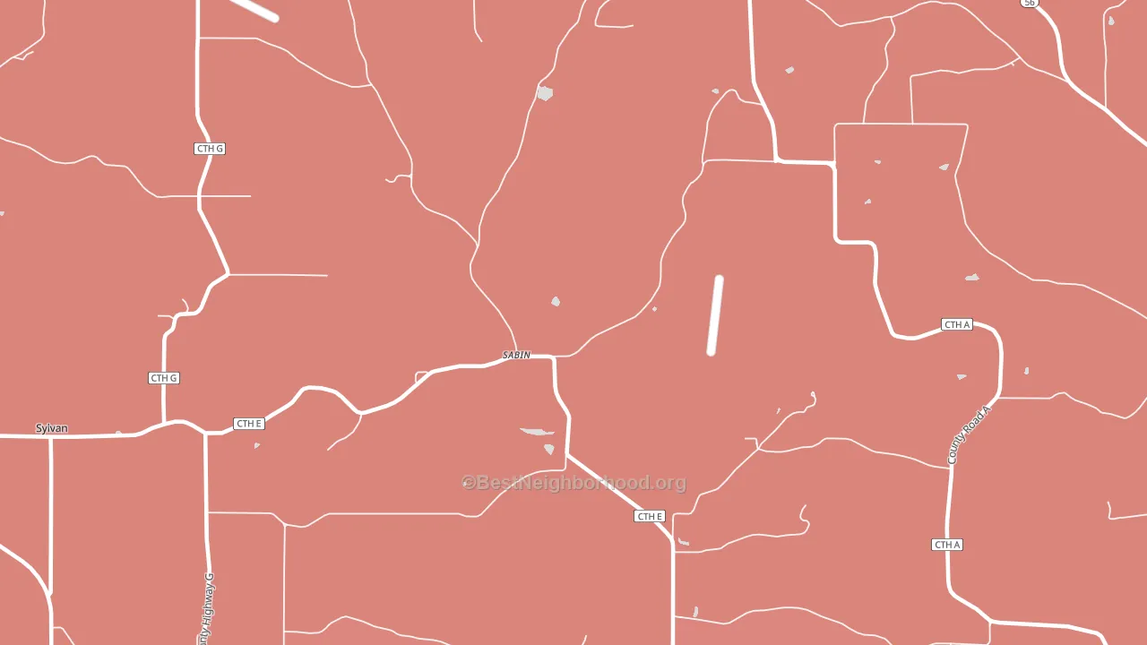 Sabin, WI block-group political-lean map