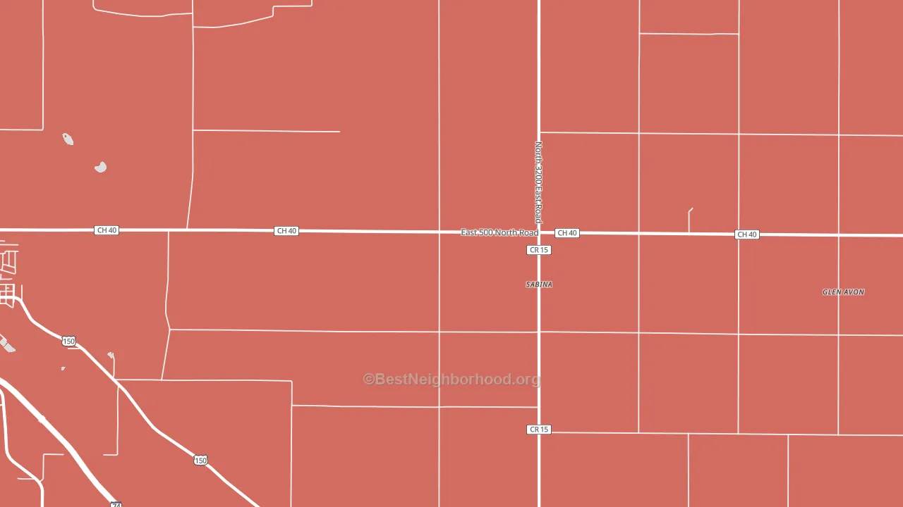 Sabina, IL block-group political-lean map