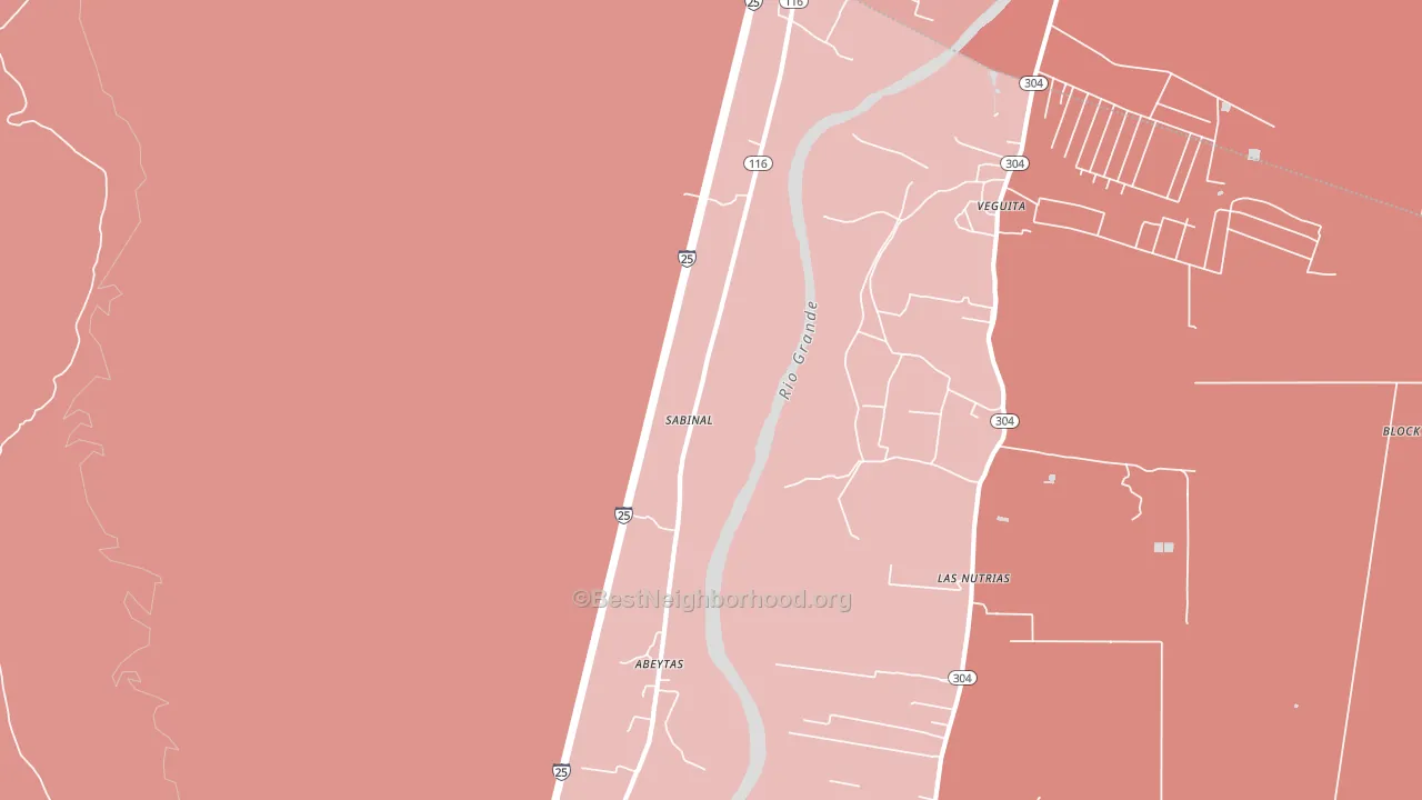 Sabinal, NM block-group political-lean map