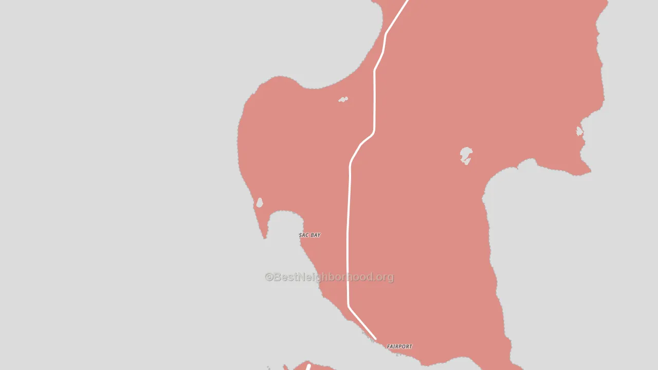 Sac Bay, MI block-group political-lean map