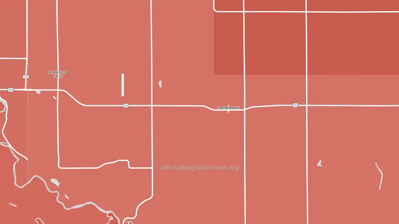 Sacred Heart, MN block-group political-lean map