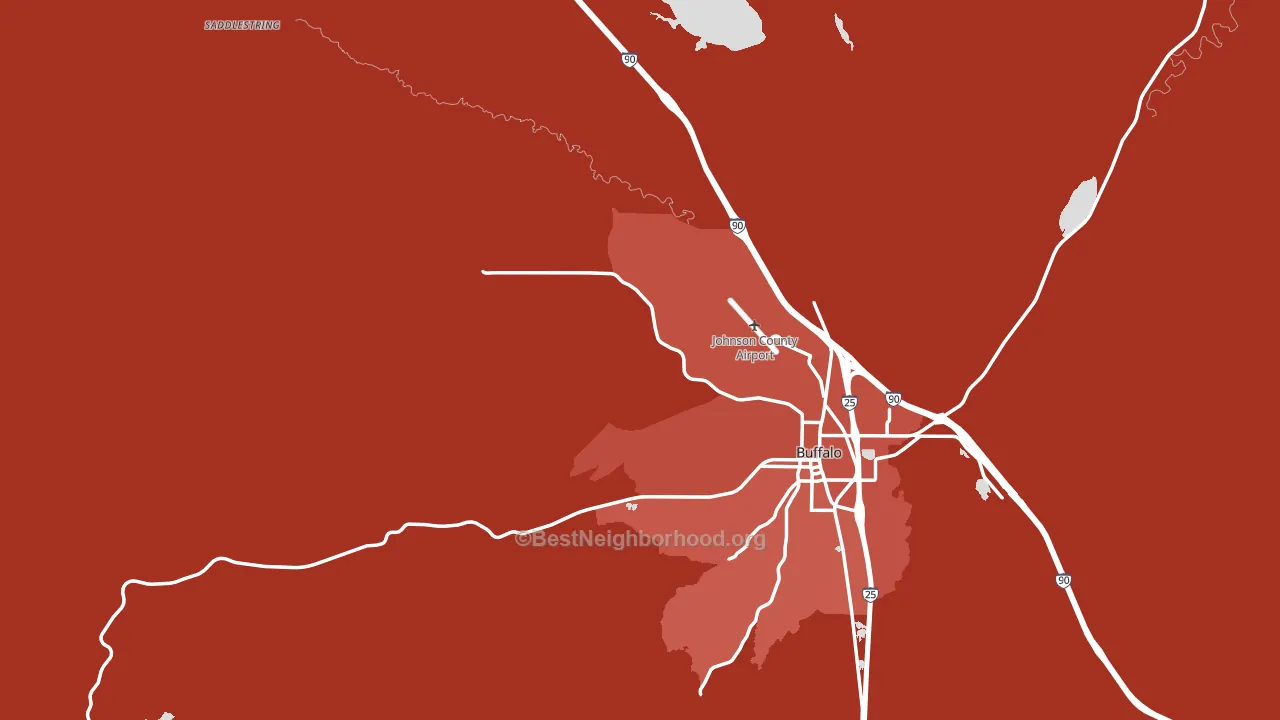 Saddlestring, WY block-group political-lean map