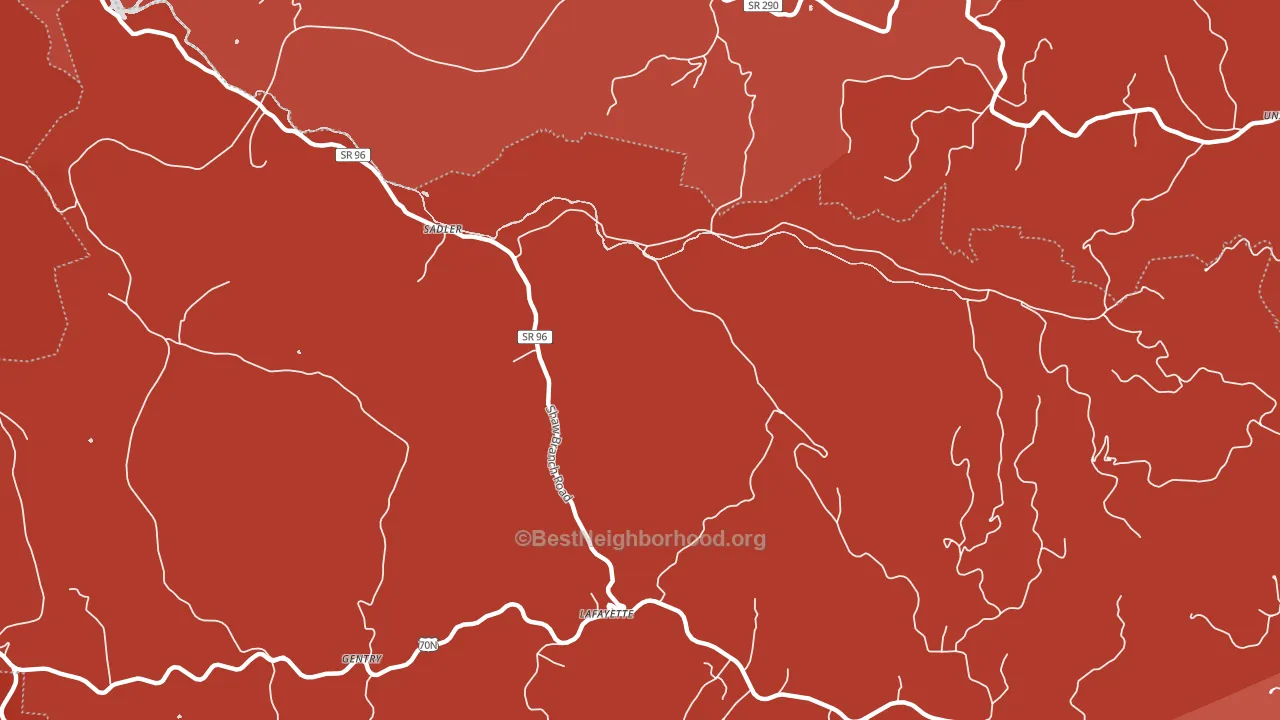 Sadler, TN block-group political-lean map
