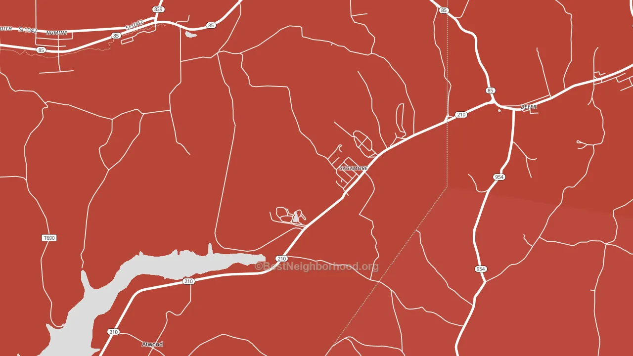 Sagamore, PA block-group political-lean map