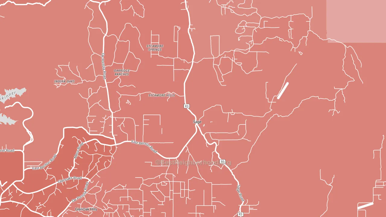Sage, CA block-group political-lean map